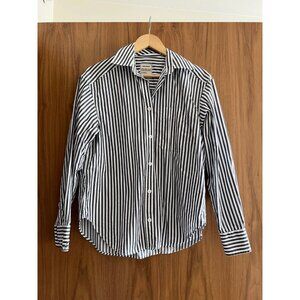 Zadig & Voltaire Striped Button Down Graffiti Shirt Size Small